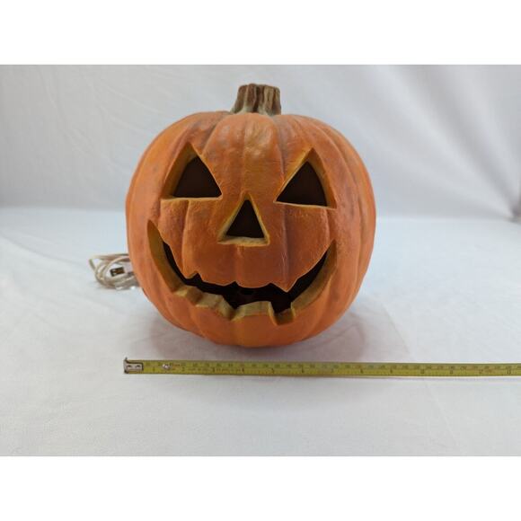 1993 Trendmasters Halloween Foam Blow Mold Pumpkin Jack O Lantern 10" - Picture 12 of 12